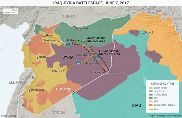 which middle east countries border iraq